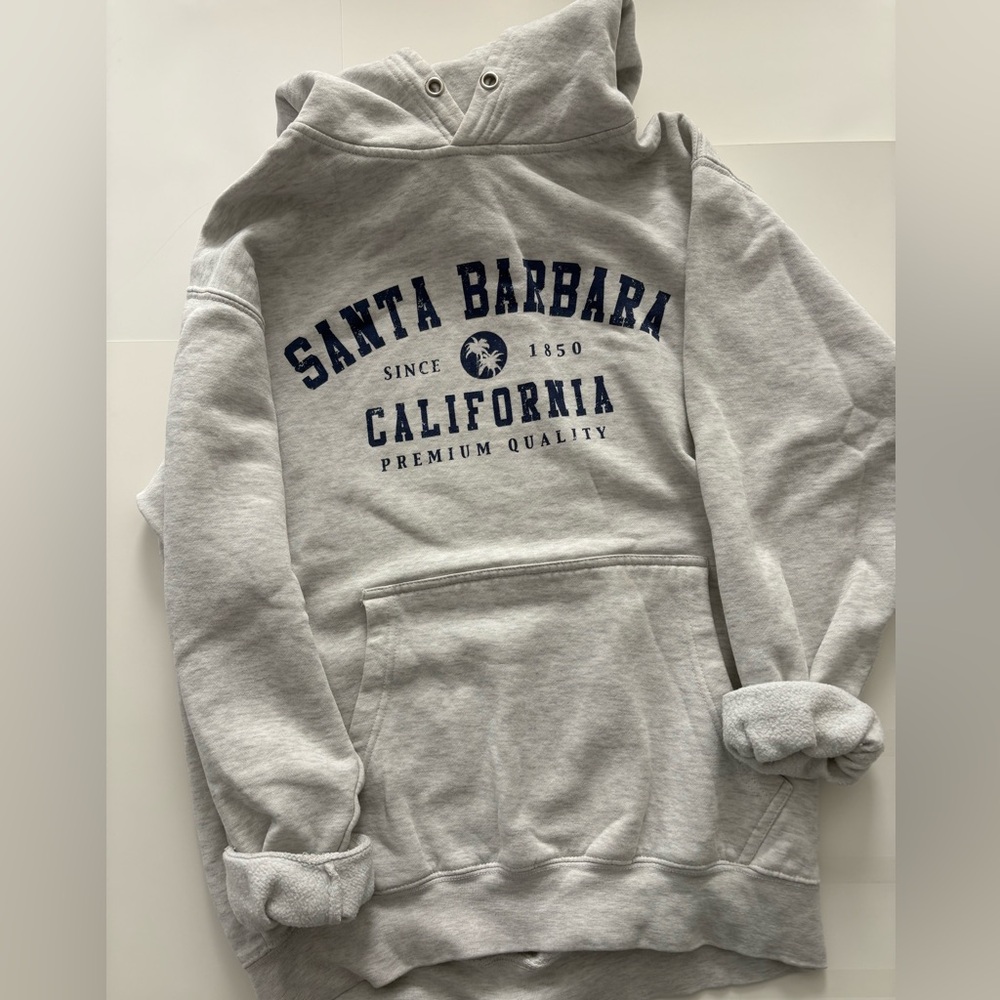 Gray Santa Barbara California Hoodie